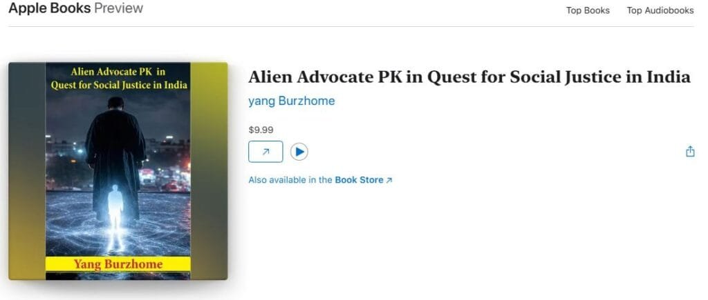 audio book Alien Advocate PK in Quest for Social Justice in India