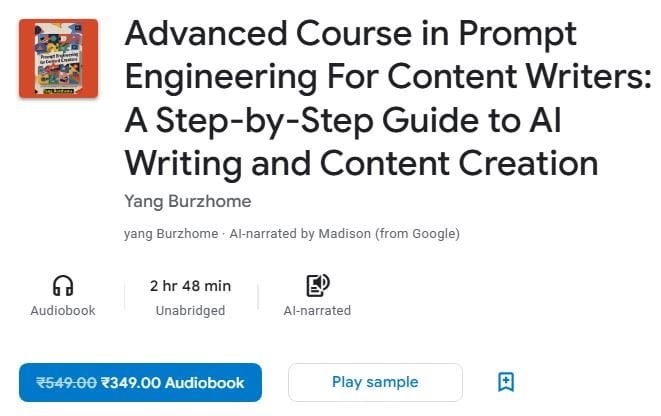 Advanced Course in Prompt Engineering For Content Writers